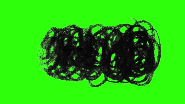 Notes Pencil Strokes Green Screen Stock Texture Video Marker Drawing — Video Stock