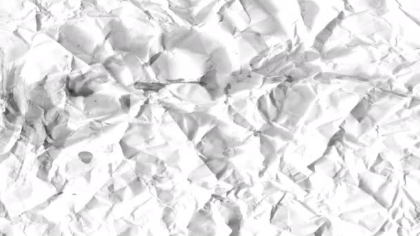 Video Texture Crumpled White Paper Rough Notes Brush Strokes Art — Stockvideo