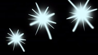 Animation of flashes of paparazzi cameras on a black screen. A cartoon concept of celebrity and popularity to overlay in a clip. Stock video with bright flashes in 4k with alpha channel.