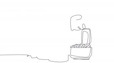 Self-drawing glasses of beer and snacks in one single on a white screen. Stock cartoon video with alcohol and food in 4k with alpha channel. Whiteboard presentation about relaxing with foam beer.
