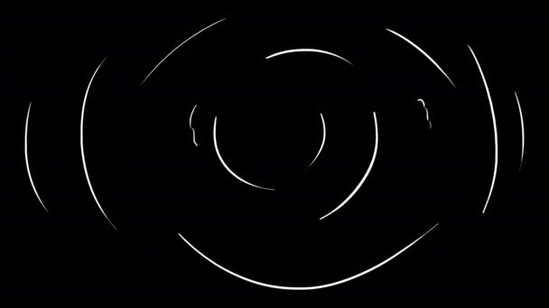 Simple Jitter Animation Black Screen Concept Oscillation Pulsation Rotation Vibration — ストック動画