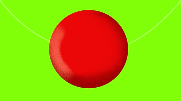 Clown Nose Putting Animation Green Screen Concept Joke Humorous Person — Stock Video