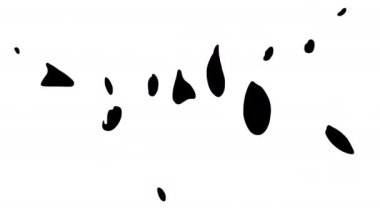 Yapışma ve erime animasyonu 4K 'da alfa kanalında. Çerçevenin doldurulması ve çözülmesi ile video geçişi. Çerçeve değişimi için hisse senedi karalama efekti. Siyah ve beyaz renk.