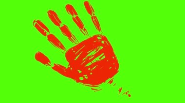 Krom anahtara kanlı bir avuç içi sürmenin animasyonu. Korku geçişi, kan nehirleri ve alfa kanalı. Cadılar Bayramı bloğunun çerçevesini değiştiriyorum. Bir suçun karikatür izinin stok videosu.