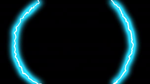 Animation Une Énergie Lumineuse Ronde Sur Écran Noir Vidéo Stock — Video