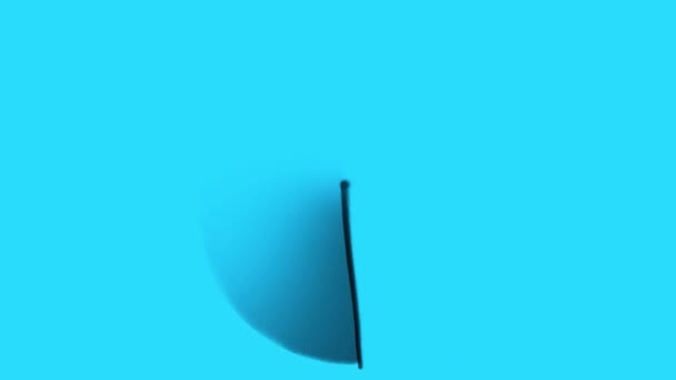Spinning Radar Auf Einem Blauen Bildschirm Animationssuche Militärische Aufklärung Luftverteidigung — Stockvideo