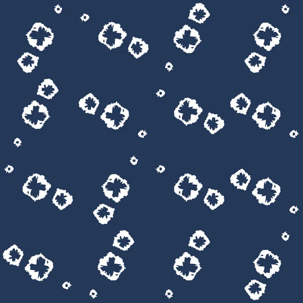 蓝色和白色的希波里图案 世博是日本传统的领带和染色工艺 无缝线可重复矢量模式 — 图库矢量图片