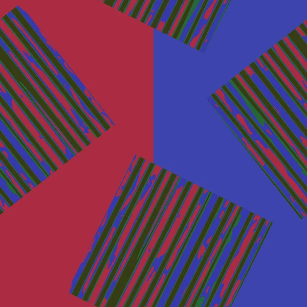 Unusual Artistic Design Red Blue Green Seamless Repeable Vector Pattern — стоковый вектор