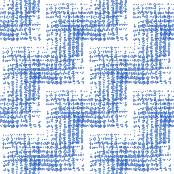 Halftone Blue White Design Abstract Seamless Vector Pattern Blue Dots — Stockvector