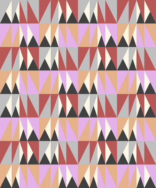 Triangles Pink Beige Brown Grey White Artistic Geometric Design Seamless — стоковый вектор