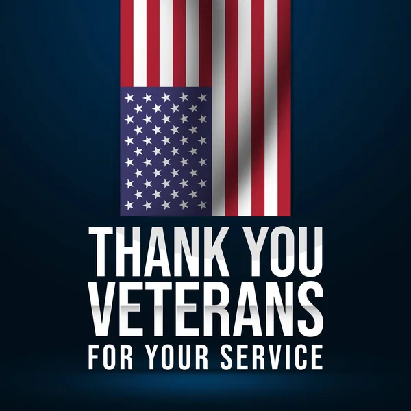 Veterans Day Abstract Banner Background Κυματιστή Σημαία Ηνωμένων Πολιτειών Σύγχρονο — Φωτογραφία Αρχείου