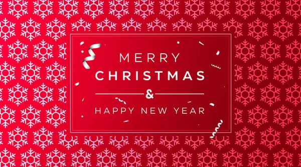 Mooie Rood Roze Combinatie Kerstpost Ontwerp Met Groeten Confettis — Stockfoto