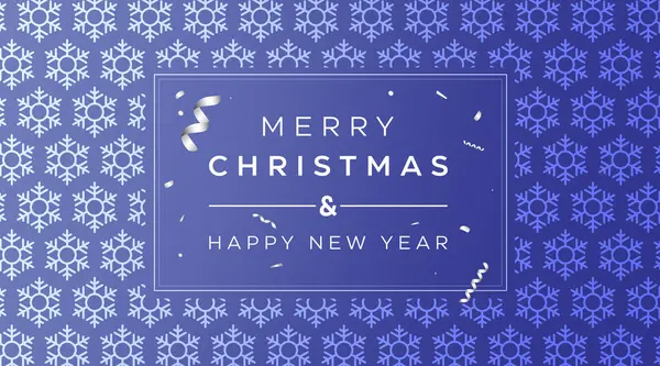Kerstmis Nieuwjaar Groeten Wensen Minimalistische Achtergrond Concept Met Sneeuwvlokken Confetti — Stockfoto