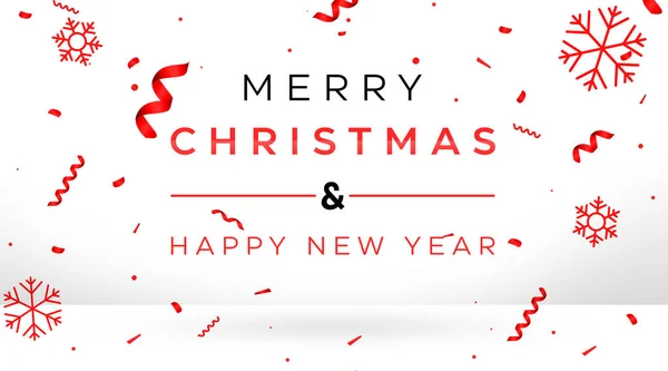 Rood Wit Minimal Style Kerstmis Nieuwjaar Concept Achtergrond Behang Met — Stockfoto