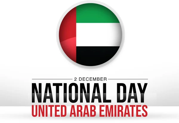 Egyesült Arab Emírségek Nemzeti Ünnep Zászló Kör Tipográfia — Stock Fotó