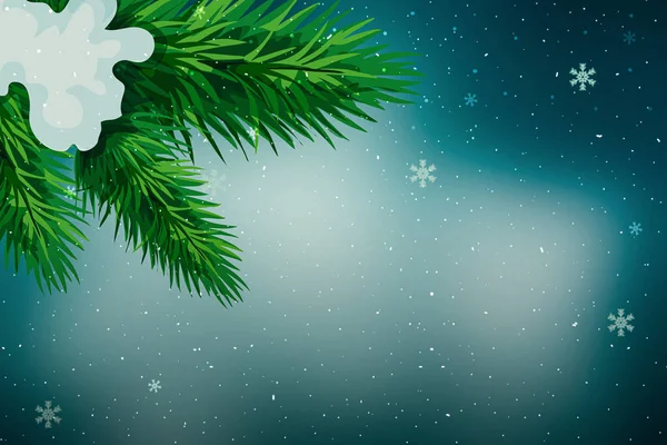 雪と冬の色と美しいクリスマスの休日の背景 自然クリスマスを背景にしたフリーテキストスペース — ストック写真