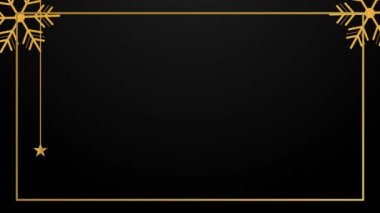 Noel ve Yeni Yıl Kutlama Konsepti Sahne Arkası 4K animasyonu. Tebrik ve dilekleri yazmak için boş alan