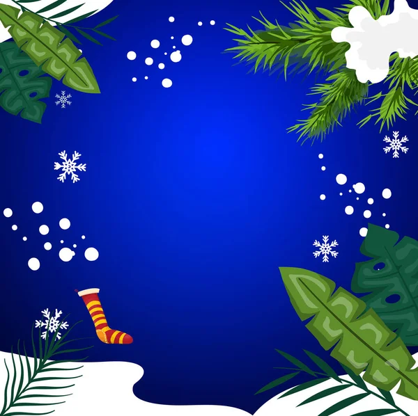 青い空のスペースの概要クリスマスの旗の設計壁紙 現代のお正月の背景 — ストック写真