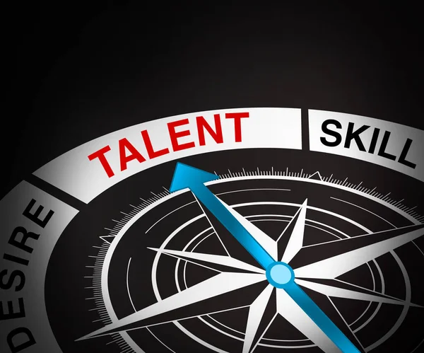 Desire Talent Skill Concept Background Red Location Compass Design Modern — 图库照片