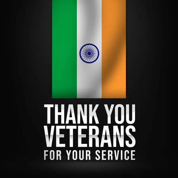 Вдячний Всім Індійським Ветеранам Тло Прапором Триколору Знищення Індіанського Патріотичного — стокове фото