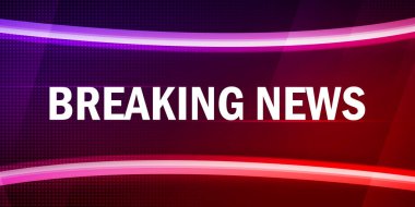 Flaş Haber Arkaplan Duvar Kağıdı Kırmızı ve Mor Renk Gradyanı. Modern Medya arkaplanı