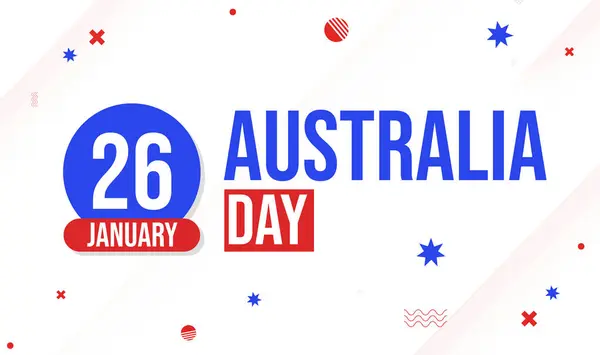 Australia Day Abstract Celebration Background Red Blue Colors Jour Australien — Photo