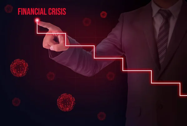 Covid Skapad Finanskris Hela Världsekonomin Coronavirus Förstörda Ekonomier — Stockfoto