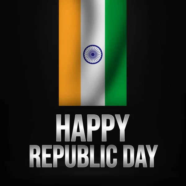 Χαρούμενη Ημέρα Της Δημοκρατίας Ινδία Αφηρημένη Ινδική Πατριωτικό Υπόβαθρο Κυματιστή — Φωτογραφία Αρχείου
