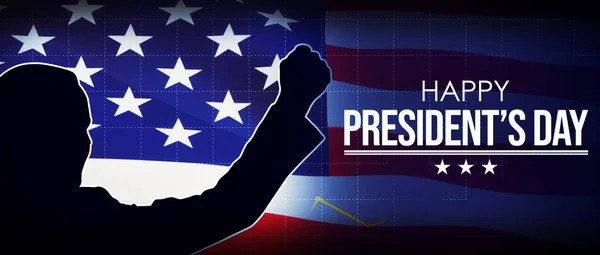 Washington Feliz Día Del Presidente Antecedentes Abstractos Con Ondear Bandera — Foto de Stock
