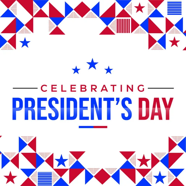 总统日壁纸摘要背景为蓝色和红色 美国总统纪念日的概念背景 — 图库照片