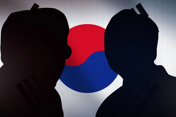 Νότια Κορέα Προεδρικές Εκλογές Αφηρημένο Ιστορικό Δύο Υποψηφιότητες Ένας Εναντίον — Φωτογραφία Αρχείου