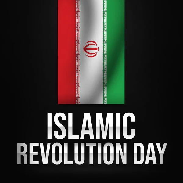 Jour Révolution Iran Fond Abstrait Avec Agitant Drapeau Envers Concept — Photo