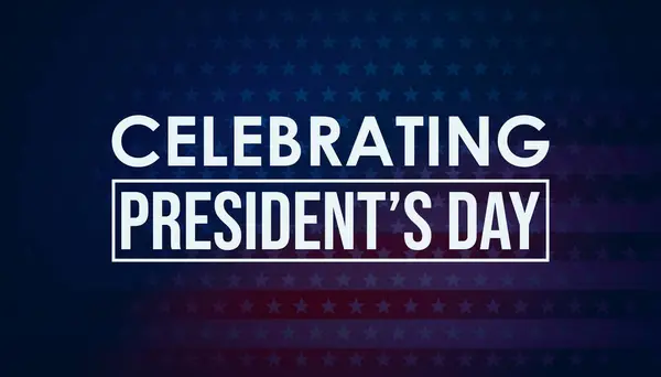 Празднование Дня Президентов Америки Звездами Типографикой Современная Патриотическая Открытка Дизайн — стоковое фото