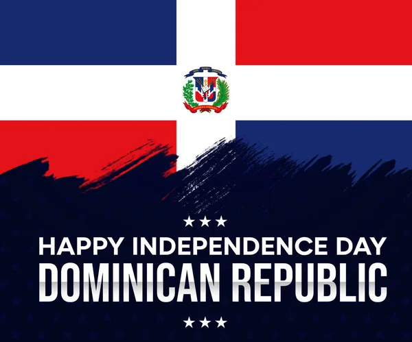 Feliz Dia Independência República Dominicana Resumo Fundo Com Pintura Splashes — Fotografia de Stock