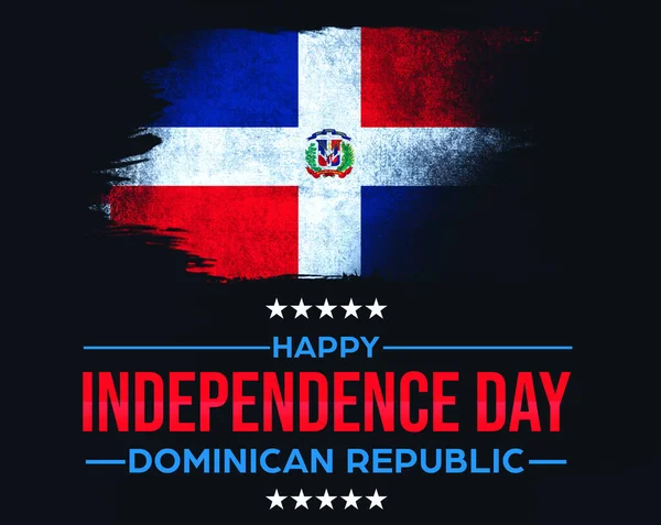 Fundo Dia Independência República Dominicana Com Design Bandeira Respingo Tinta — Fotografia de Stock