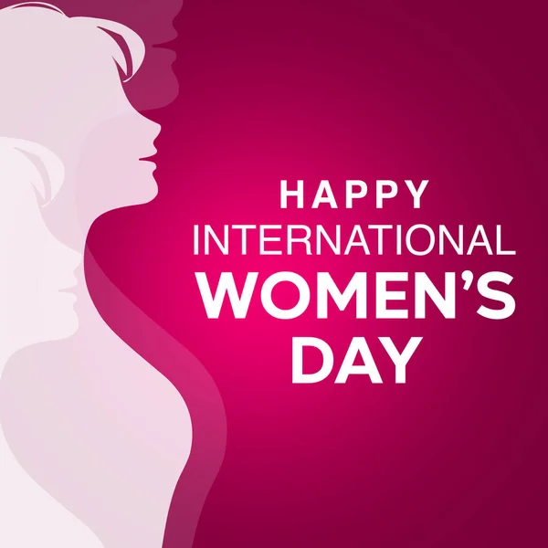 女性のための幸せな国際デー 女性の日アブストラクトソーシャルメディアポストデザイン壁紙 — ストック写真