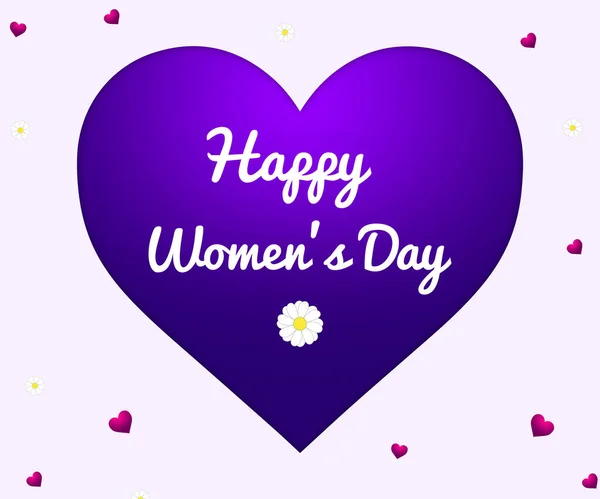 International Women Day Celebration Background Hearts Flowers Modern Beautiful Colors — Stock Photo, Image