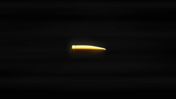 Fast Bullet Animation Черным Зеленым Экраном Мультипликация Bullet Travelling — стоковое видео