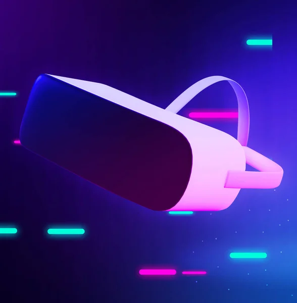 Modern Glowing Virtual Reality Headset Abstract Background Wallpaper New Futuristic — Stock Photo, Image