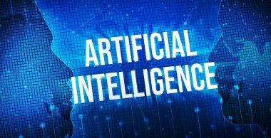 Yapay Zeka Teknolojisi Özgeçmişi veri blokları ve parlayan ışıklarla. Modern fütürist teknoloji arkaplanı.