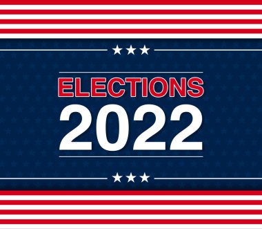 Amerika Birleşik Devletleri Seçimleri 2022 Vatansever Renkler Özgeçmişi. Modern seçim kavramı duvar kağıdı.