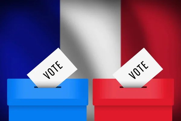 French Presidential Elections Voting Concept Abstract Background Rendered Boxes — 스톡 사진