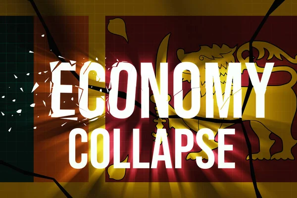 Sri Lanka Economy Collapse Abstract Background Financial Crisis Asian Country — Stock Photo, Image