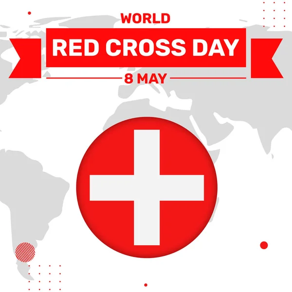 World Red Cross Day Background Social Media Post Design Wallpaper in Red Text and sign