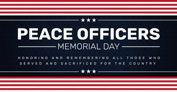 Peace Officers Memorial Day Abstract Banner Design Honrando Lembrando Todos — Fotografia de Stock