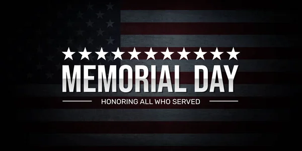 Honoring All Who Served Country Memorial Day Cover Background Dark — Stock Photo, Image