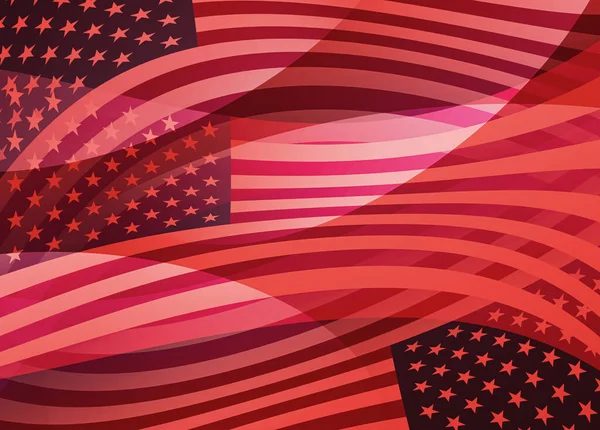 United States America Patriotic Abstract Background Flag Waving Red Colors — стокове фото