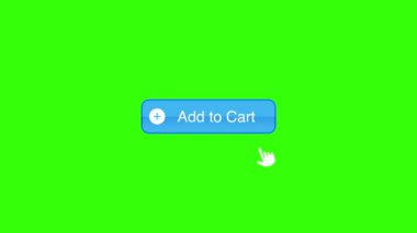 Etrade Buttons Animasyon Video 4K Yeşil Ekran Elementleri. Cart ve Buy Now Düğme Canlandırmasına Ekle