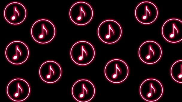 Sprekers Beating Animatie Van Muziek Ikoon Abstract Kleurrijke Audio Icon — Stockvideo