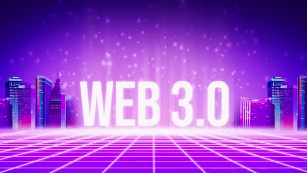 Web Futuristic Technology Concept概要背景4Kアニメーション 新しいウェブ技術の背景 — ストック動画
